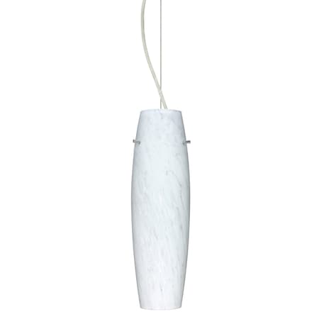 Besa Lighting Suzi Cord Pendant, Carrera, Satin Nickel Finish, 1x100W Incandescent 1KX-489719-SN